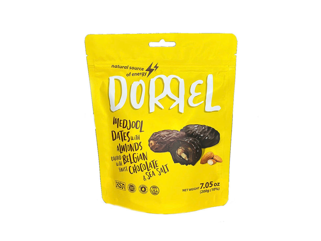 Dark Chocolate Covered Medjool Dates Stuffed With Salted Almonds